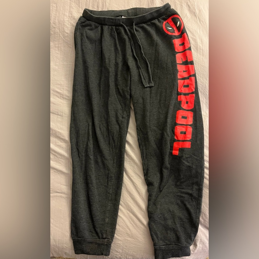 Grey Deadpool Joggers, Small